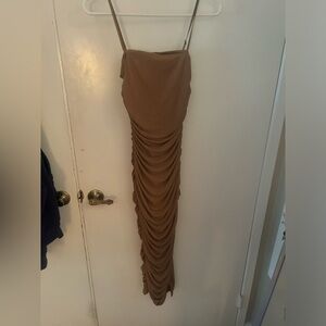 Medium brown ripple dress